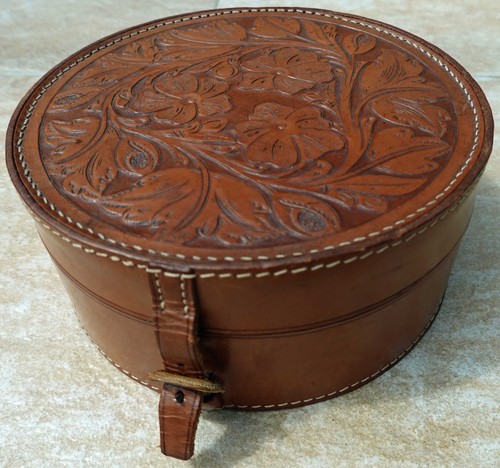 Carved tooled leather army - leather,