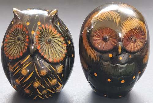 Vintage owl figures - vintage, hand