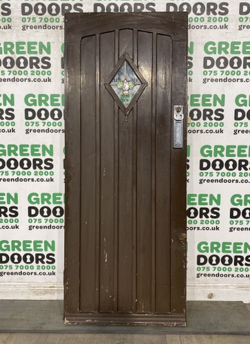 1930 wooden leaded front door - wooden,