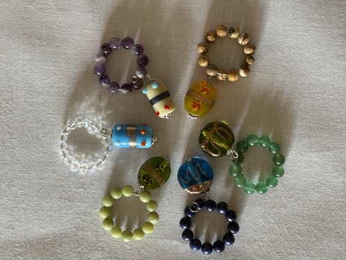 Wine glass charms - wine, for