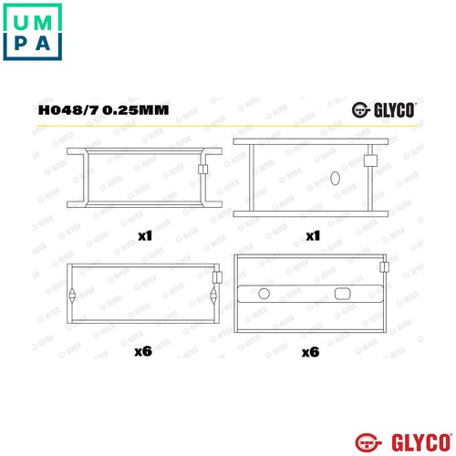 Crankshaft bearing h048 - crankshaft, h048/7