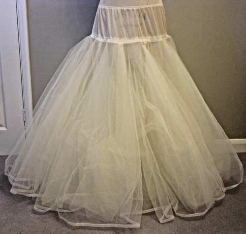 Hooped petticoat white net - , for