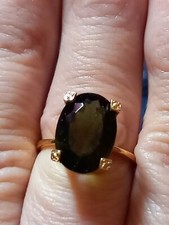 4.87cts Moldavite 10k Gold
