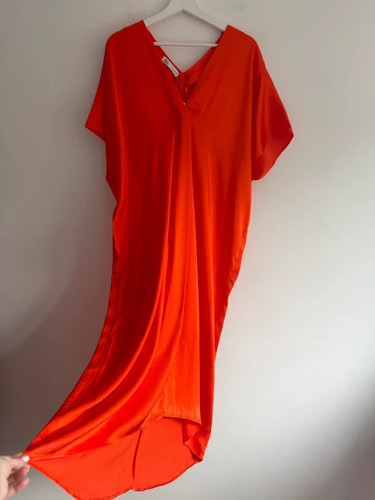 Zara red satin oversized
