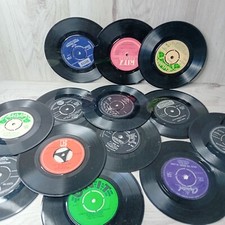 7 INCH RECORD VINYL BUNDLE JOBLOT - RARE RETRO MUSIC - NOT TESTED, ARTS CRAFTS