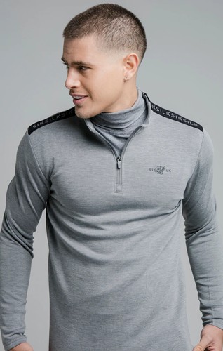 Siksilk mens grey - mens, marl