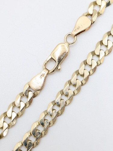 Thick curb link bracelet - link, 9ct