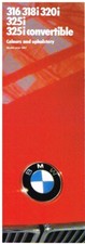 BMW E30 316 318i 320i 325i PAINT COLOURS & UPHOLSTERY ORIG 1987 FACTORY BROCHURE