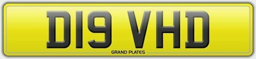 D19 vhd david car reg - reg, number