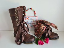 Dr Martens Aimilita Triumph brown victorian flowers floral boots UK 3 EU 36 US5