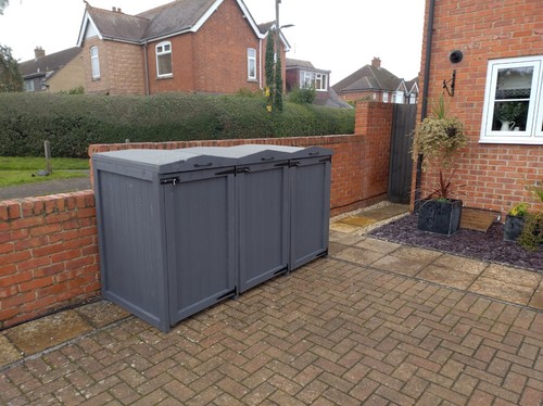 Wheelie bin storage - bin, wooden