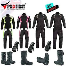 Ladies Women Motorcycle Set Motorbike Racing Suits Waterproof Suits Leather Boot