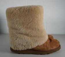 Womens UGG Maylin Chestnut Brown Suede Sheepskin Winter Boots - UK 8.5