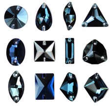 Sew On Crystal Rhinestones Rivoli Drop Square Montana Sewing Strass Glass Stones