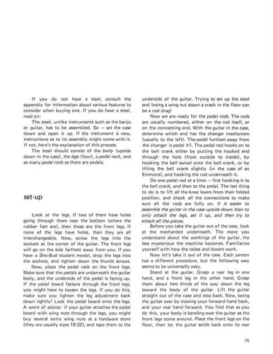 Pedal steel guitar - pedal, book