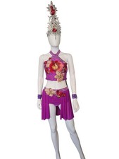 Purple Freestyle Dancing Costume Suit Lyrical Dance Age 15 16 Size 10
