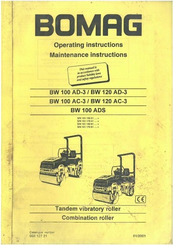 Bomag tandem vibrating roller - tandem,