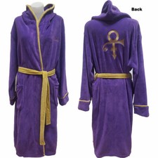 OFFICIAL PRINCE SYMBOL PURPLE GOLD FLEECE BATH ROBE BATHROBE DRESSING GOWN BNWT