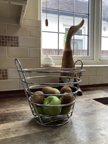 Elegant large chrome fruit egg - elegant,