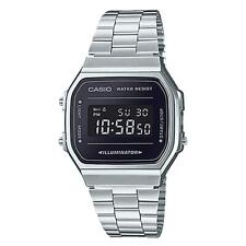 Casio A168WEM-1 Men's Youth Collection Mirror Dial Alarm Chronograph