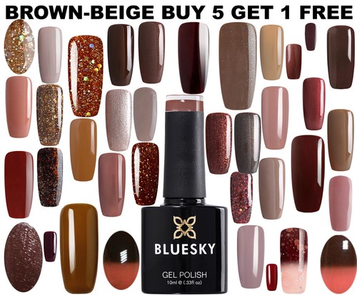 Bluesky gel nail polish brown - bluesky,