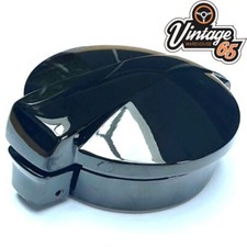 Classic Mini Petrol Fuel Filler Cap Cover Chrome Flip Action Monza Style Black