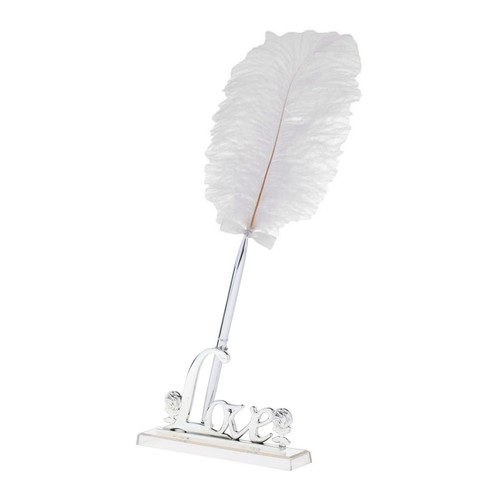 Wedding white feather quill - wedding,