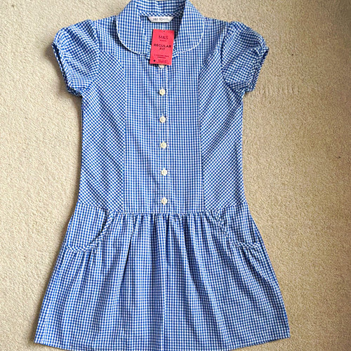 School girls blue white - school, blue/white