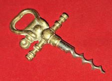 Vintage Brass Corkscrew Bottle