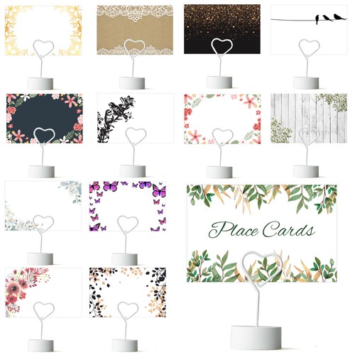 Flat place cards - table, name