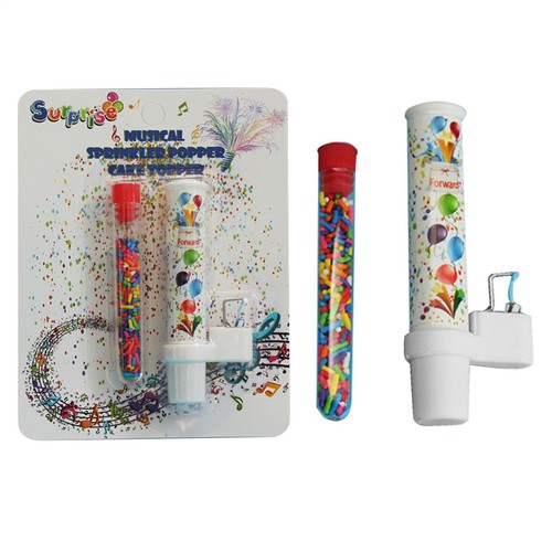 Music confetti candle cake - confetti,