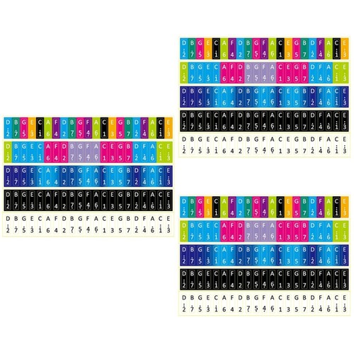 Kalimba scale stickers 15pcs - scale,