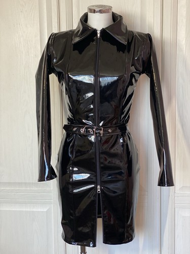 Misfitz blk pvc collared mini - blk,