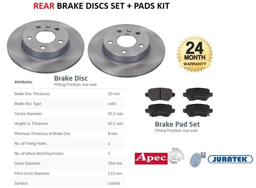 Rear axle discs and pads - discs,