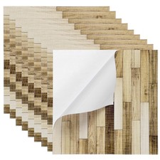  40 Pcs Sheet Vinyl Flooring Tile Stickers Peel and Bathroom Tiles for Wall