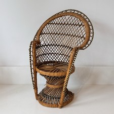 Vintage Peacock Chair Wicker