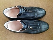 UNUSUAL BLACK CESARE PACIOTTI "4US"CASUAL /SMART ZIPPED SPORT SHOES -SZ 7UK