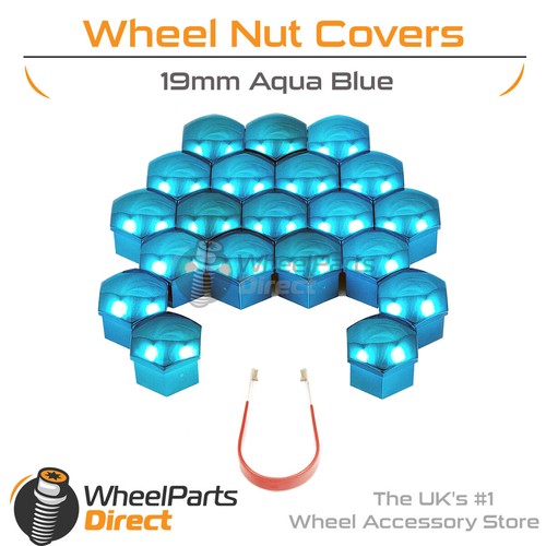 Aqua blue wheel nut bolt - nut,