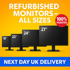 PC Monitor 27" 24" 22" 19" Screen Mixed Brands 1080P Full HD LCD TFT with Stand