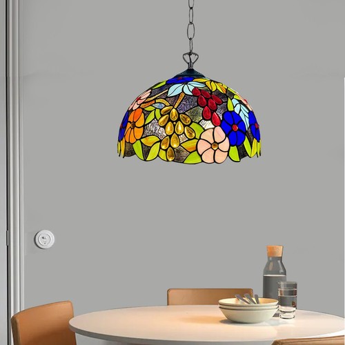 Tiffany pendant lamp - tiffany, flowered