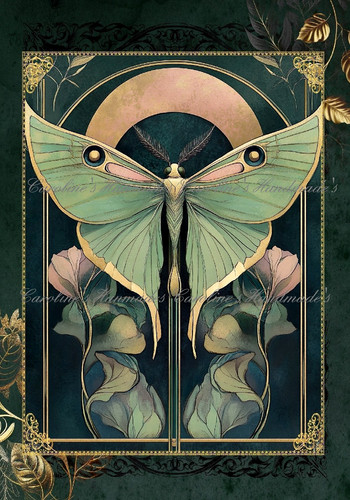 Vintage art deco butterfly - art,