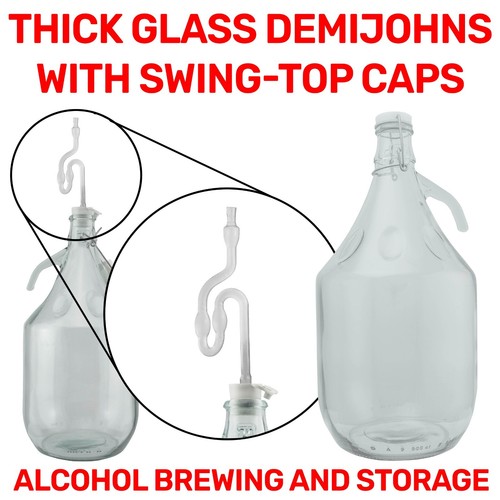 Glass demijohn with - glass, seal