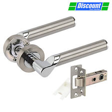 Modern Door Handles for Interior Doors with Polished and Brushed Chrome Handles