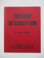 1979 Eddie Joseph THOUGHT INTERCEPTION The Supreme Magic Co. STAROLOGY Rare