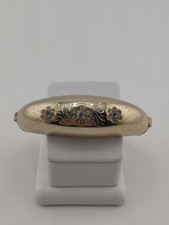 Coro Pegasus Vintage Goldtoned Floral Rhinestone Cuff Bracelet