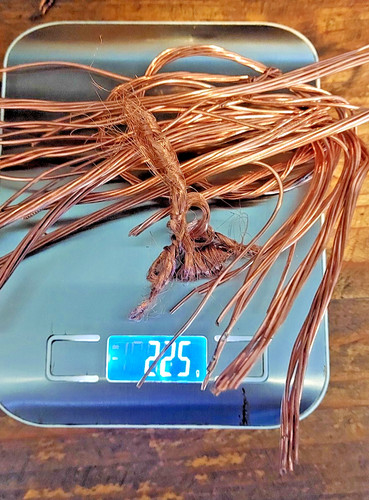 Copper wire stripped - stripped, fine