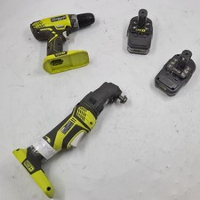 Lot of 4 Ryobi Power Tools - RMT1801, RCD1802, 2 Batteries, For Parts