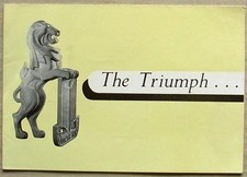 TRIUMPH RENOWN Saloon Car Sales Brochure 1954-55 #REP 9.54