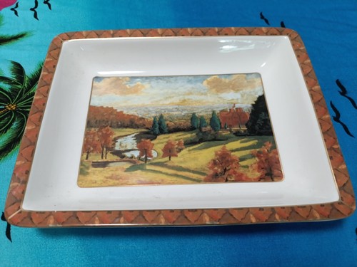 Porcelain tray border fine - of,