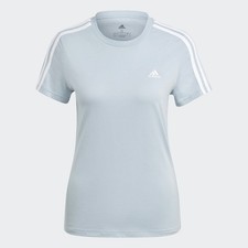 adidas women Essentials Slim 3-Stripes Tee